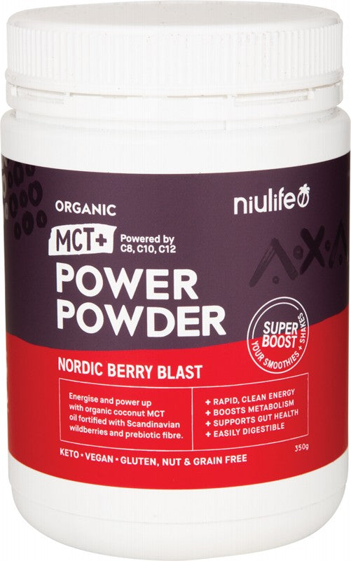 NIULIFE Organic MCT+ Power Powder  Nordic Berry Blast 350g