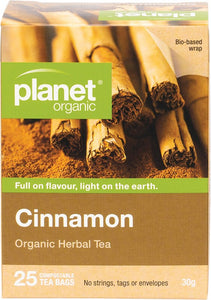 PLANET ORGANIC Herbal Tea Bags  Cinnamon 25
