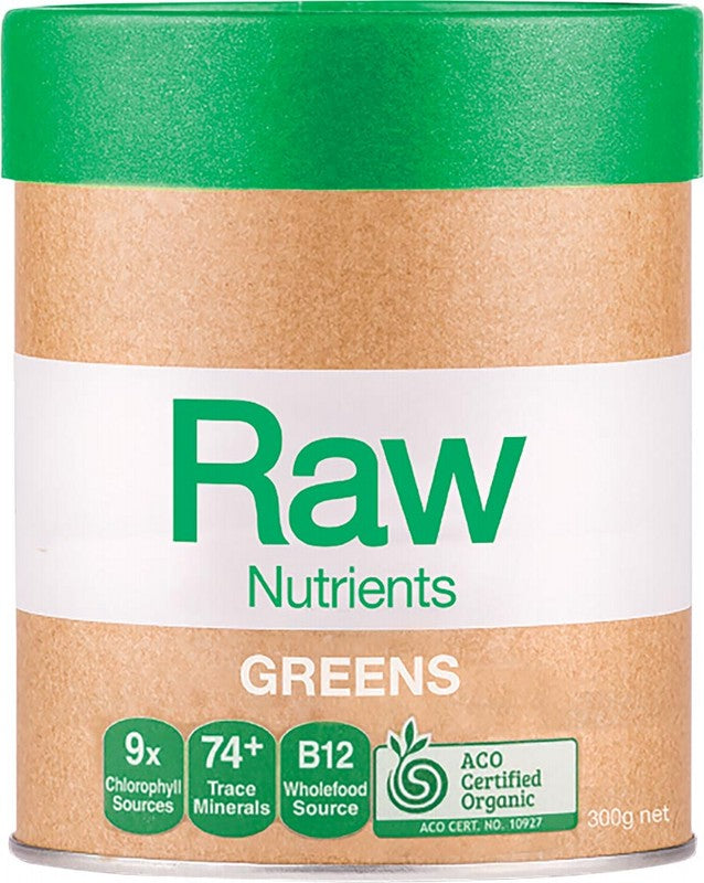 AMAZONIA Raw Nutrients Greens  Mint & Vanilla Flavour 300g