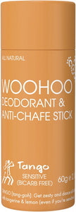 WOOHOO BODY Deodorant & Anti-Chafe Stick  Tango - Sensitive (Bicarb Free) 60g