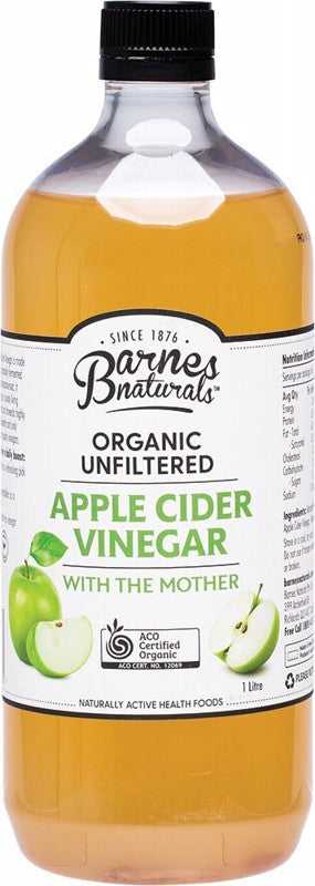 BARNES NATURALS Apple Cider Vinegar  Unfiltered & Contains The Mother 1L