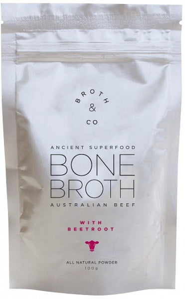 Broth & Co Australian Beef Bone Broth with Beetroot Powder 100g Pouch