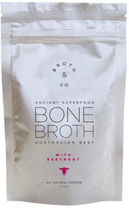 Broth & Co Australian Beef Bone Broth with Beetroot Powder 100g Pouch