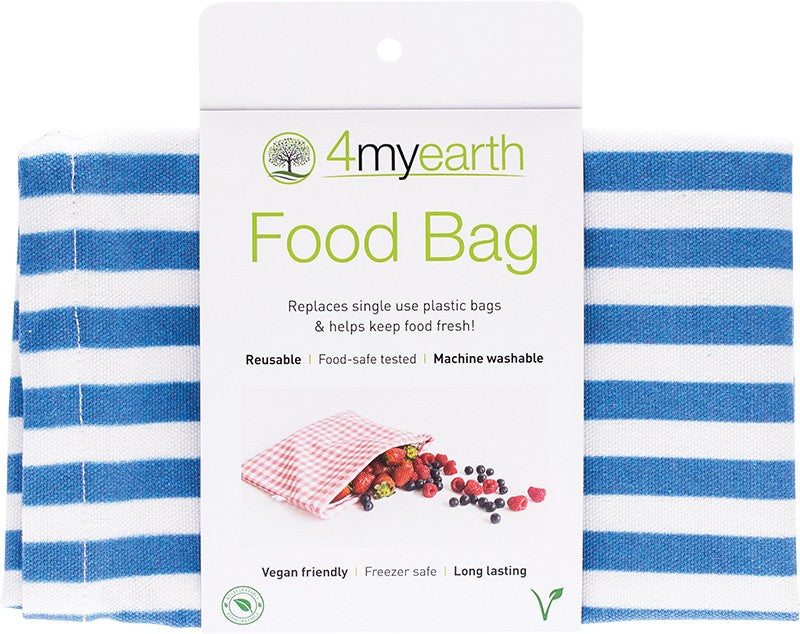 4MYEARTH Food Bag  Denim Stripe - 25x20cm 1