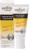 WOTNOT Natural Face Sunscreen 40 SPF  Tinted Light BB Cream 60g