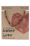 AMBER LOVE Children's Necklace  100% Baltic Amber - Earth Love 33cm