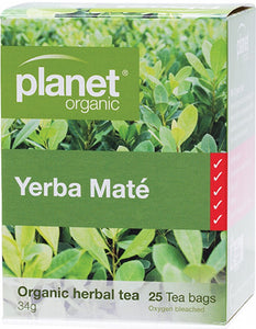 PLANET ORGANIC Herbal Tea Bags  Yerba Maté 25