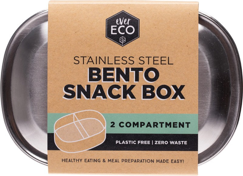 EVER ECO Stainless Steel Bento Snack Box  2 Compartments 580ml