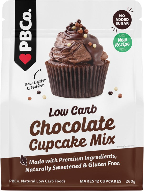 PBCO Chocolate Cupcake Mix  Low Carb 260g