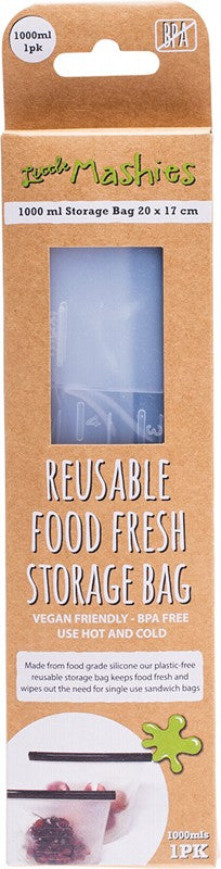 LITTLE MASHIES Reusable Food Silicone Storage Bag  Large - 1000ml 1