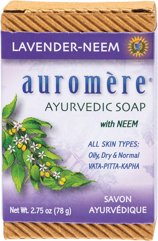 AUROMERE Neem Soap - Ayurvedic  Lavender-Neem 78g