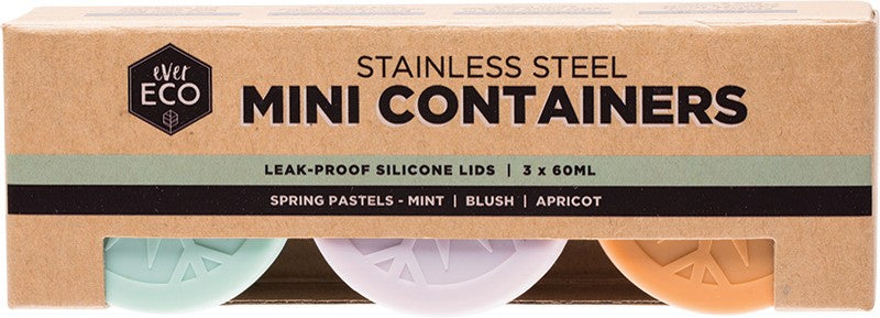 EVER ECO Stainless Steel Mini Containers  Spring Pastels - Leak Resistant 3