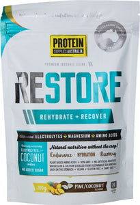 PROTEIN SUPPLIES AUSTRALIA Restore Hydration Recovery Drink  Pine Coconut 200g