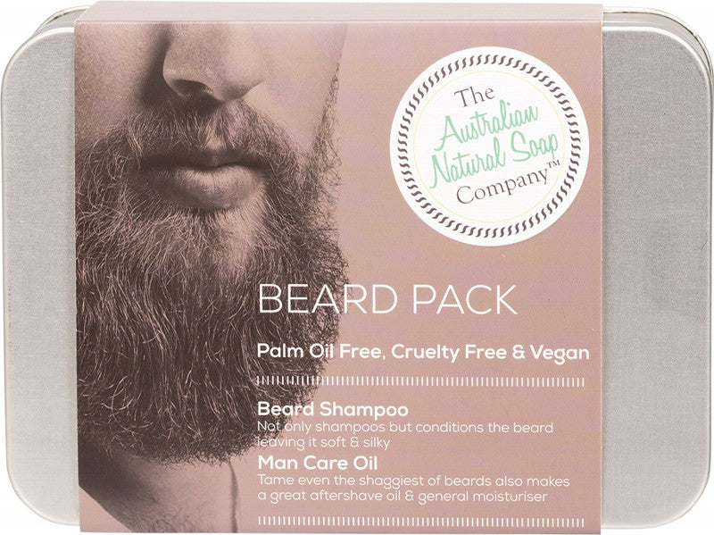 THE AUSTRALIAN NATURAL SOAP CO Beard Pack  Includes Beard Shampoo Bar & Oil 2