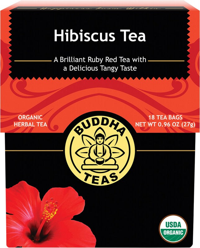 BUDDHA TEAS Organic Herbal Tea Bags  Hibiscus Tea 18