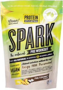 PROTEIN SUPPLIES AUSTRALIA Spark (All Natural Pre-workout)  Pine Coconut 250g