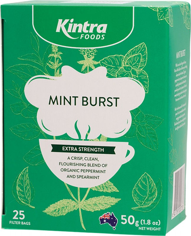 KINTRA FOODS Herbal Tea Bags  Mint Burst 25