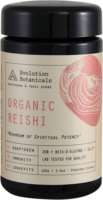 EVOLUTION BOTANICALS Reishi Extract  Spiritual Potency - Organic 16:1 100g