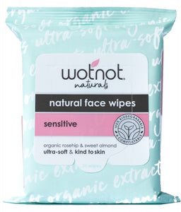 WOTNOT Natural Face Wipes  Sensitive 25