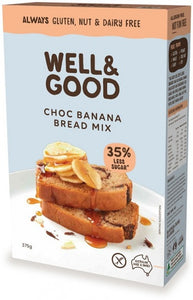 Well And Good Choc Banana Swirl Bread Mix (Red Sugar) G/F 375g