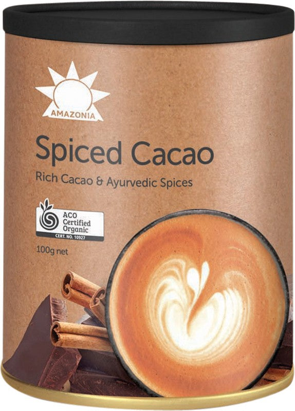 AMAZONIA Spiced Cacao  Rich Cacao & Ayurvedic Spices 100g