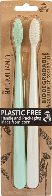 NFCO Bio Toothbrush (Twin Pack)  River Mint & Ivory Desert 2