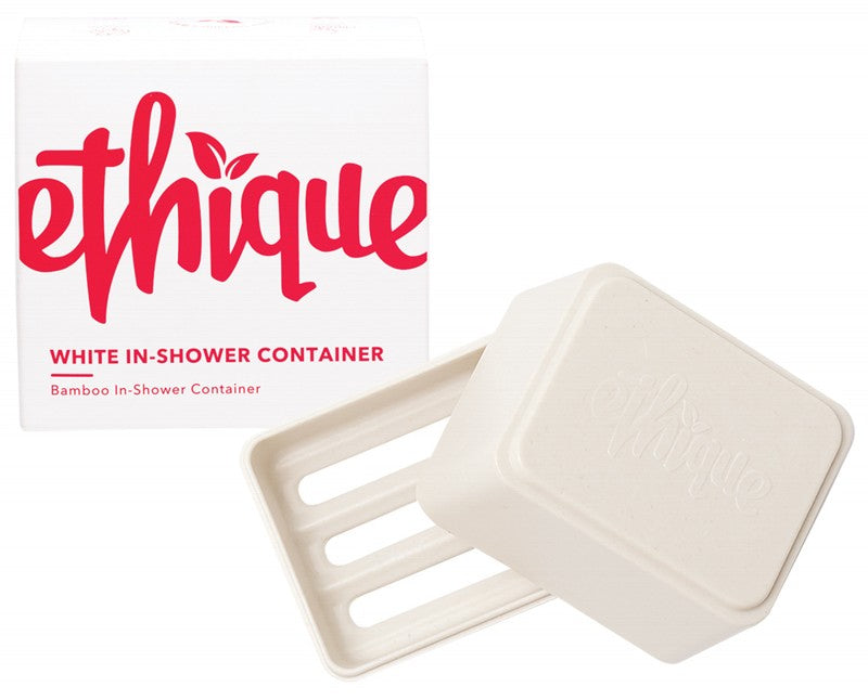 ETHIQUE Bamboo & Cornstarch Shower Container  White 1