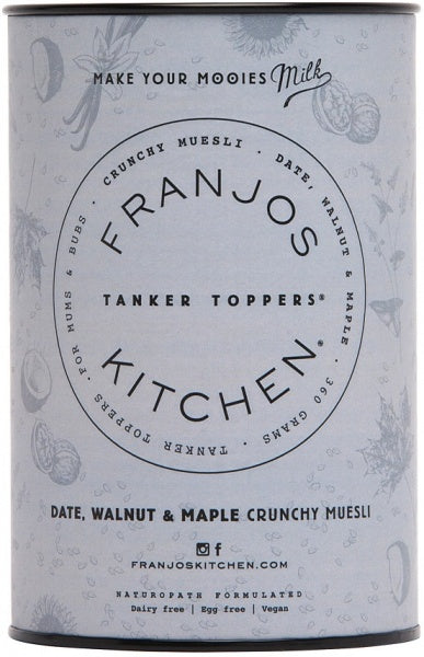 Franjo's Kitchen Date, Walnut & Maple Tanker Topper Lactation Crunchy Muesli 360g